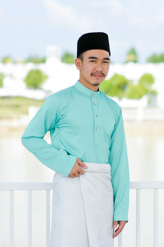 Cekak Musang Slim in Turquoise green