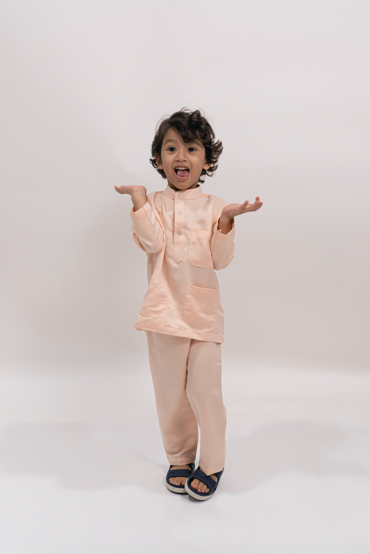 Cekak Musang in Peach for Kids